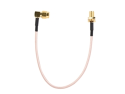 Cable Coaxial Rf Sma Hembra A Sma Macho, Cable Puente En Ángulo Recto De 20 Cm.