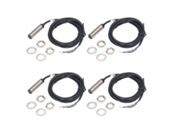 2026velora-4 Conjuntos Interruptor De Proximidad Inductivo 12mm Npn Dc 3 Cable Contacto Nc 6-36vdc Rango 2mm