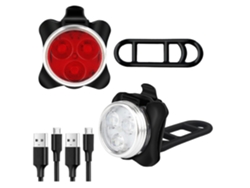 Luces para bicicleta, accesorios profesionales para bicicleta de montaña, bicicleta de cross, bicicleta de piñón fijo, 4 opciones de modo de luz (negro)
