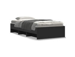Maison Exclusive - Estructura De Cama Madera De Ingeniería Negra 100x200 Cm