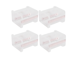 Dispensador de cinta washi transparente para uso de mesa, paquete de 4