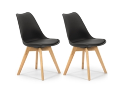 Conjunto de 2 Cadeiras Klara Preto VS VENTA-STOCK 49 x 53 x 82