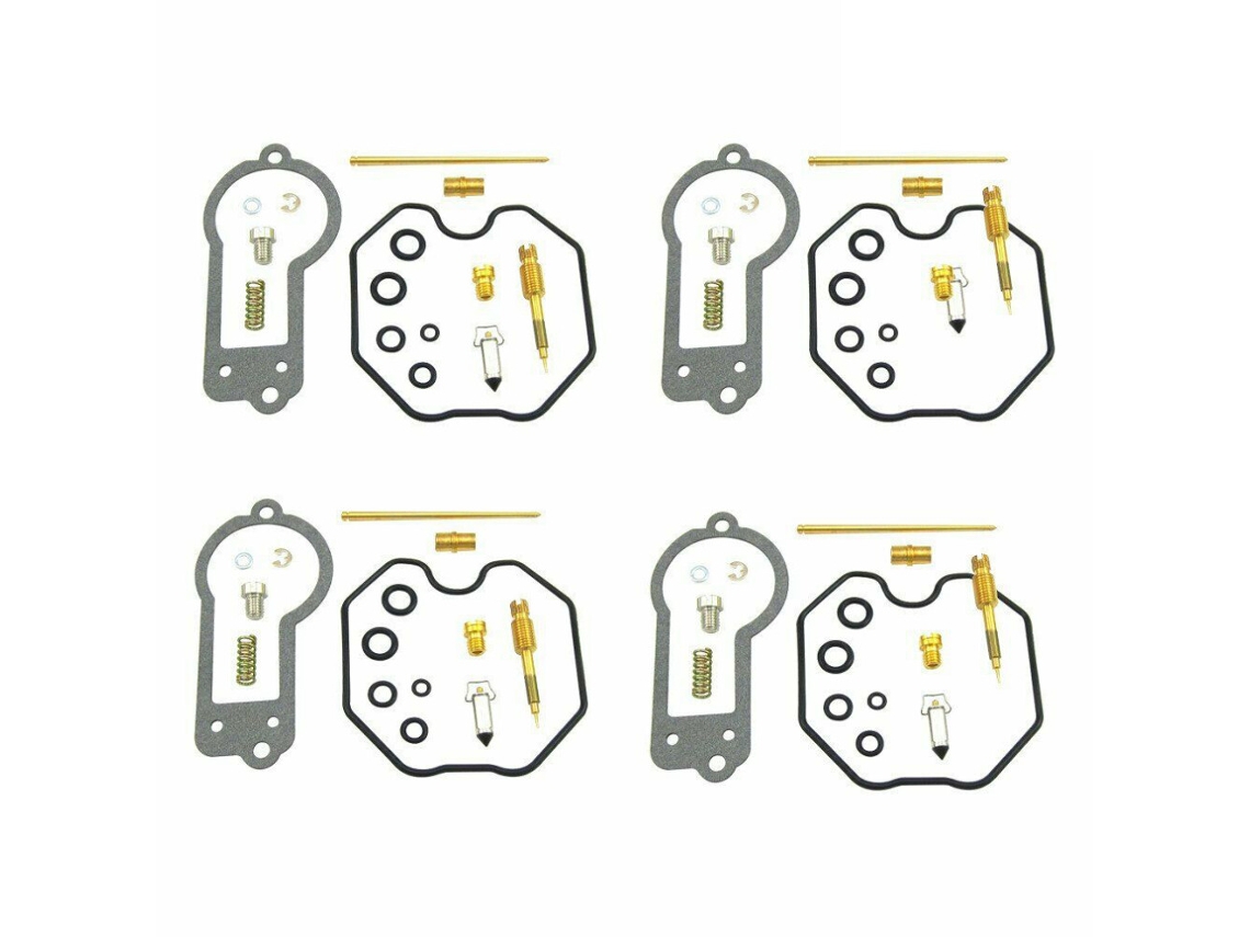 Kit de reparación de carburador con juntas, juego de 4 piezas para CB550 / CB550K Four (1977-1978) (carburador)