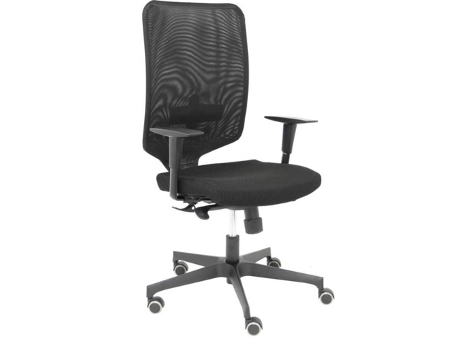 Silla de Escritorio Operativa PYC Ossa N Negro con ruedas antiarañazos (Brazos Ajustables - Malla)