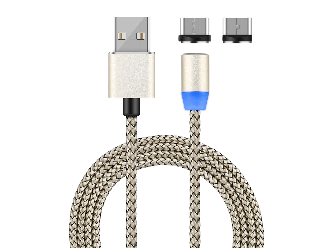 Cable de datos EOOCOO (carga magnética LED 2 en 1)
