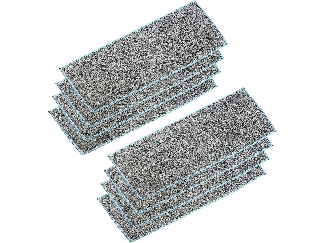 Paquete de 8 almohadillas de limpieza húmedas lavables y reutilizables para mopa robótica