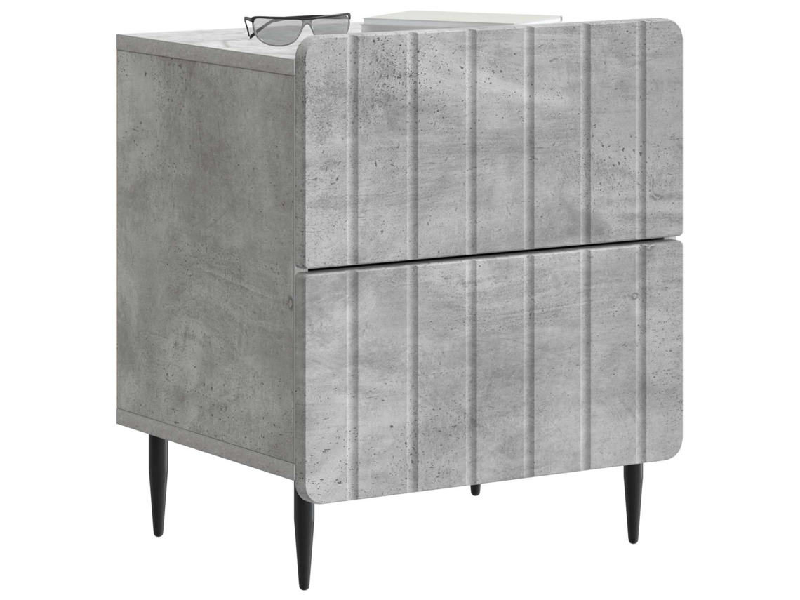 Maison Exclusive - Armario De Noche 2 Pcs Gris Hormigón 43 X 34,5 X 49,5 Cm