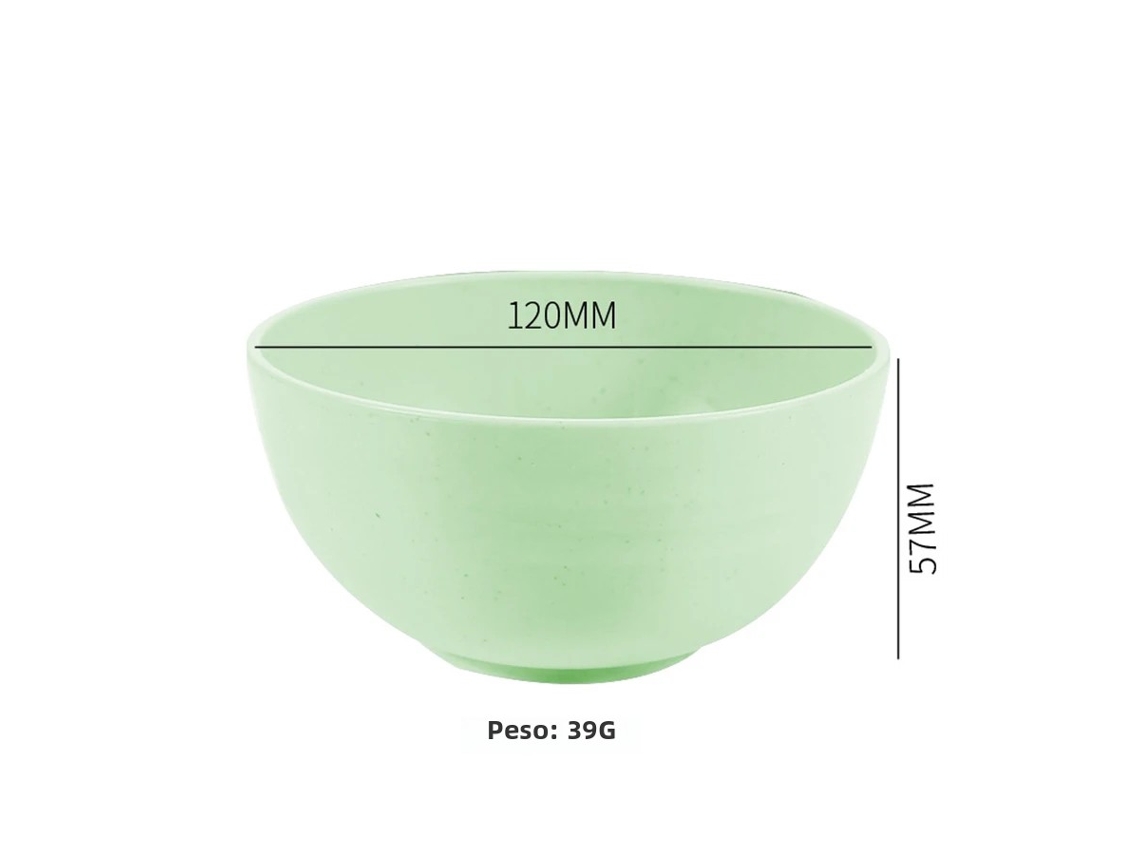 (pequeño Verde) Tazón De Cocina Ecológico De Plástico Sólido De 6 Pulgadas, Gran Capacidad