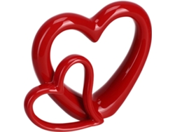 Figura De Corazón De Cerámica Roja, Decoración Romántica Para Bodas