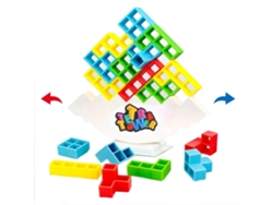 Divertido rompecabezas de torre cuadrada: juego de mesa de bloques apilables de equilibrio