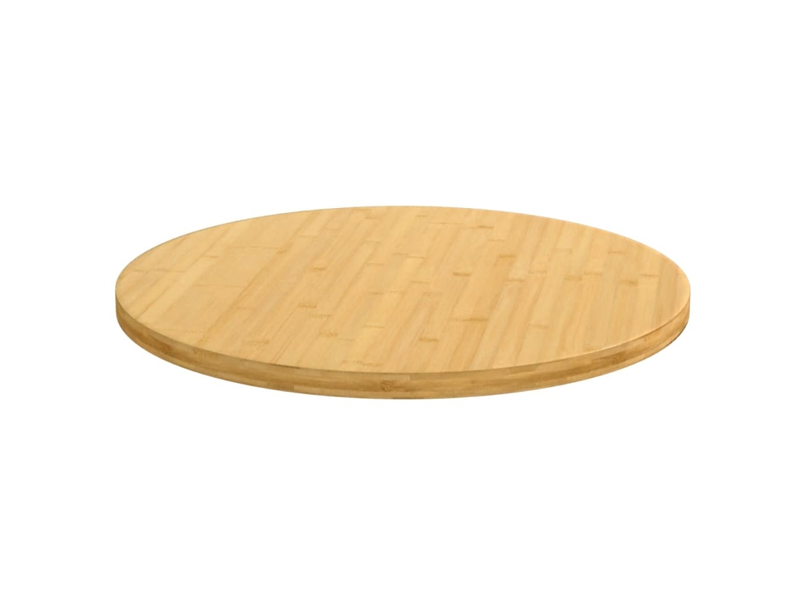 Tablero De Mesa | Tablero De Escritorio | Superficie De Mesa De Bambú Ø60x2,5 Cm