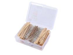 Kit De Resistencias De Película De Carbono 64 Valores 1/6w 5% 1r-10m 640 Piezas
