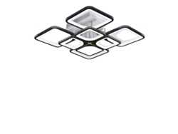 Lámparas de techo, diseño cuadrado moderno, opciones de control inteligente, 44 pulgadas, color negro (OEM)