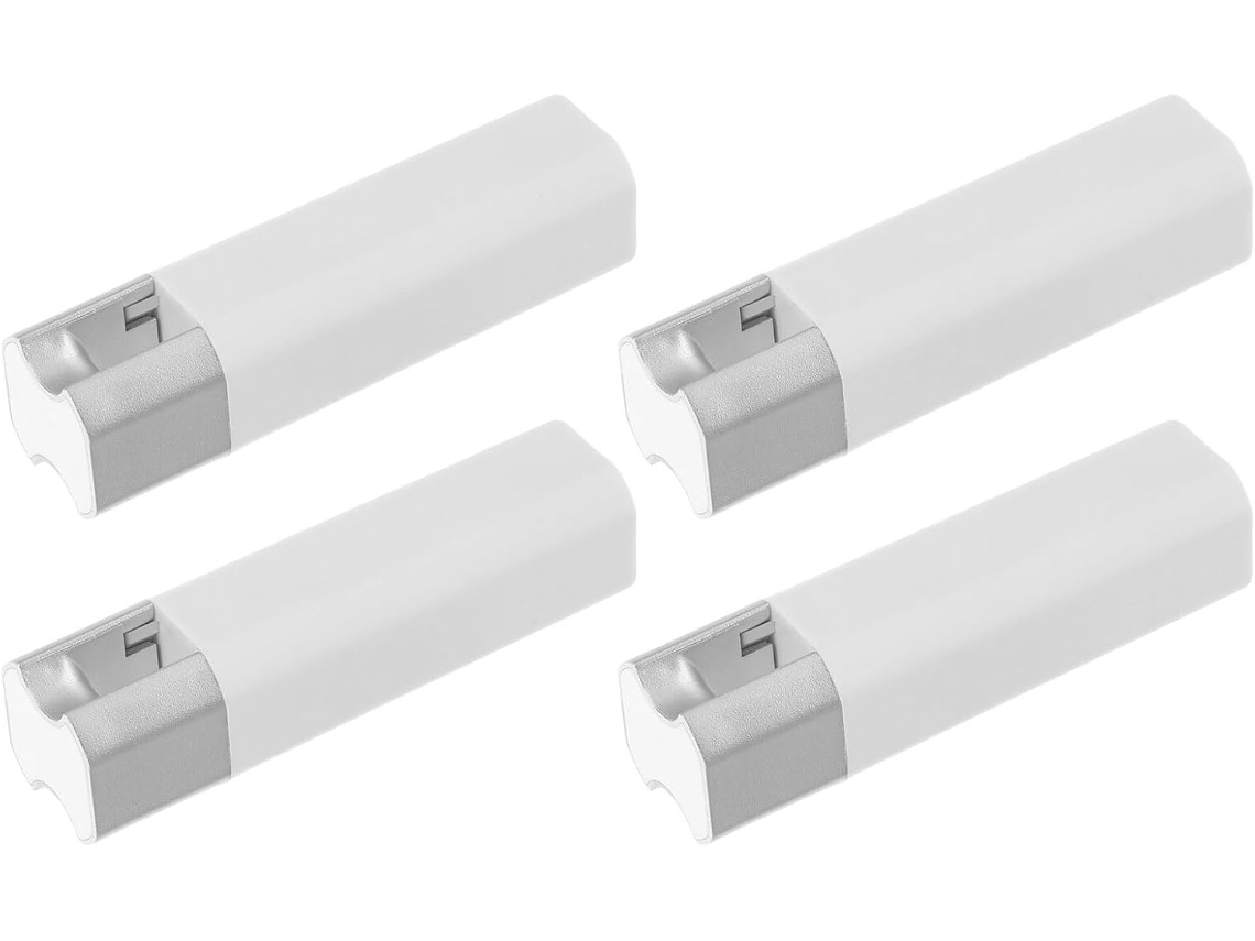 Tiradores Inalámbricos Para Persianas De 55 G En Plástico Blanco Mate, Contrapesos Para Cordones De Cortinas.