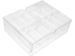 Caja Para Fichas De Póker Con 200 Fichas, Tapa De Acrílico Transparente, Organizador.