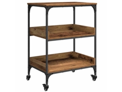 Carro de cocina antiguo de madera, 60 x 41 x 80,5 cm, Vidaxl