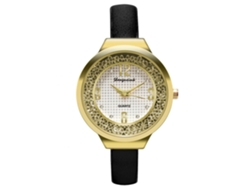Reloj De Pulsera Unisex Informal De Cuarzo Con Correa De Cuero Torre Eiffel (negro)