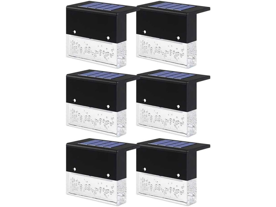 Juego de iluminación solar para puentes, resistente al agua, para uso exterior, incluye postes LED para escalones y cercas, para aceras y jardines. PRIME KANG