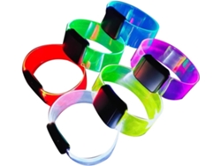 Pulseras Led Que Brillan En La Oscuridad, Intermitentes Para Niños Y Adultos, Pulsera Con Anillo Luminoso (6 Unidades)