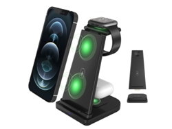 Cargador Sem Fio Qi Para Apple, Samsung Yizhood Seda Negro