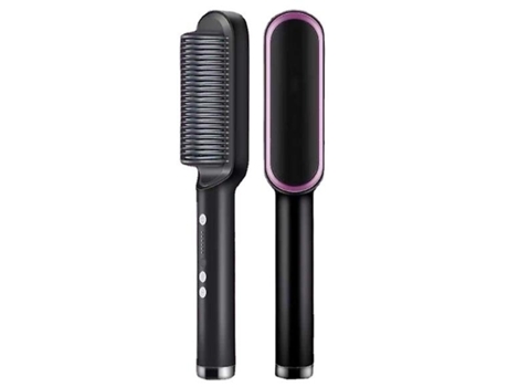 Plancha de pelo y rizador de pelo profesional 2 en 1 5 ajustes de temperatura ajustables BISBISOUS negro