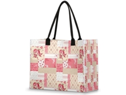 Bolso grande a cuadros Tropicallife con estampado floral y de mariposas para hombre y mujer, 42 x 17 x 33 cm