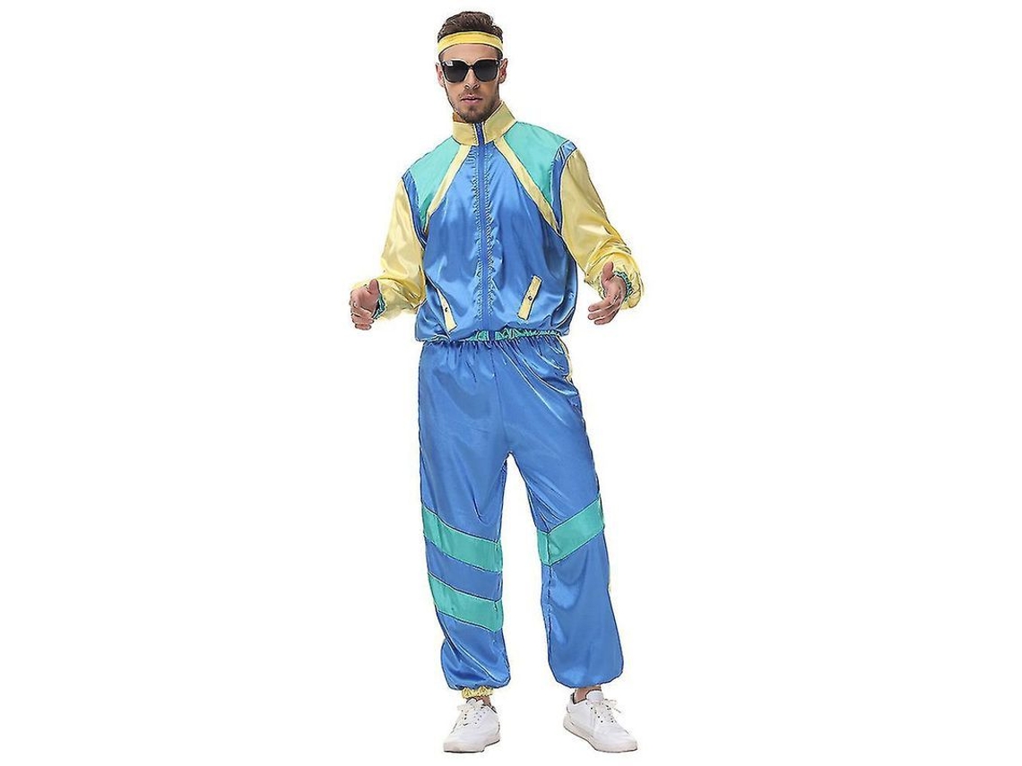 2026-traje Retro Hip Hop 80s 90s Para Hombre Mujer Disfraz Fiesta Pantalón Chaqueta Bufanda Kjp