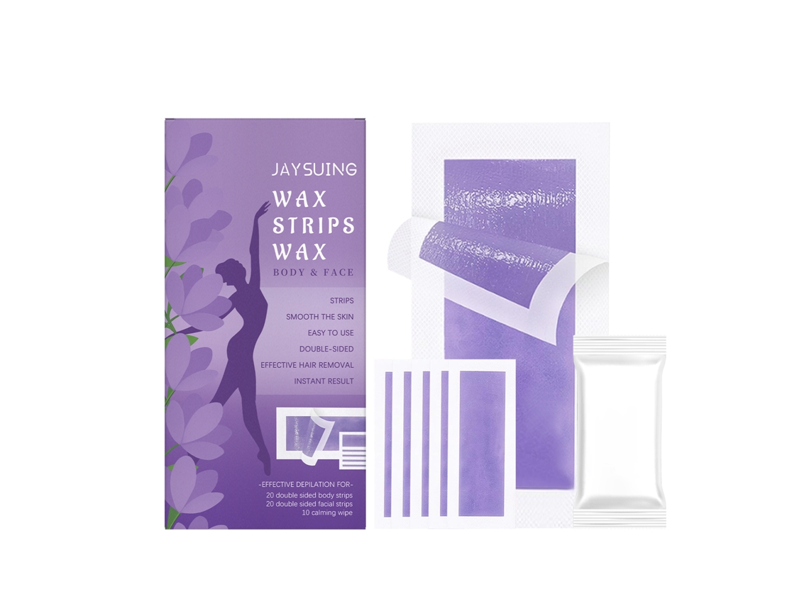 Bandas de cera eficaces para la depilación facial y corporal.