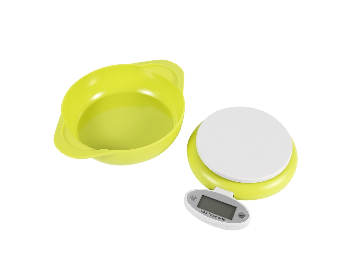 Báscula digital de cocina de 5 kg/1 g con recipiente para cocina doméstica y otros productos