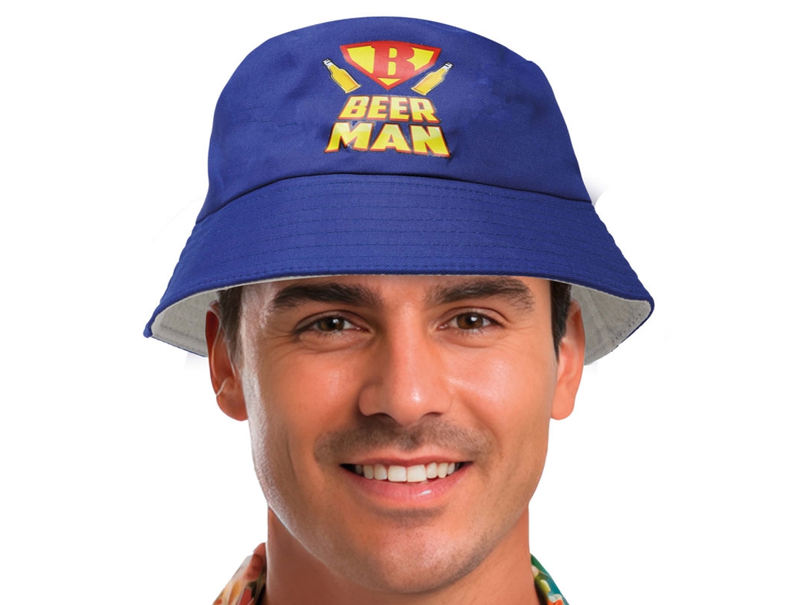 Gorro Beer Man azul adulto