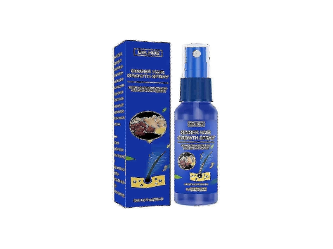 Eelhoe Ginger Hair Growth Spray Scalp Massage Moisturizing Thick Hair Care Nutrition Spray -