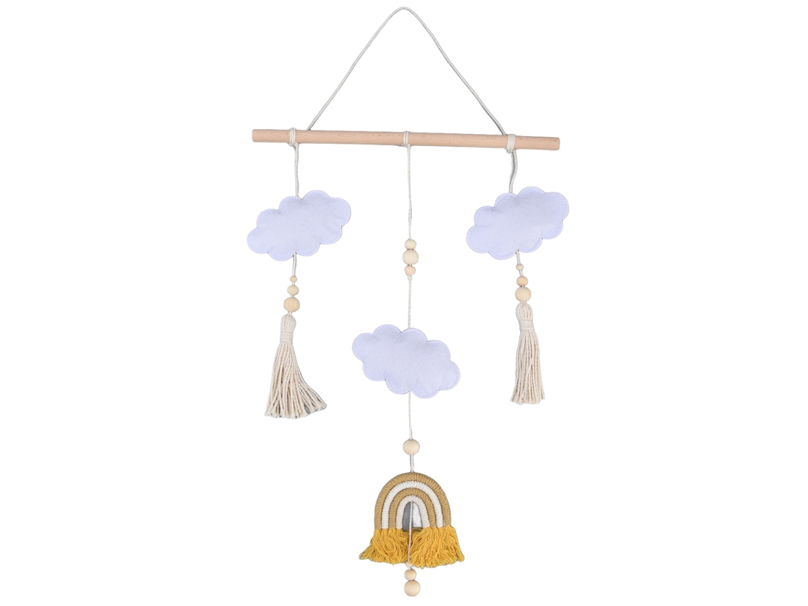 Móvil para cuna Baok con juguetes de nubes para bebés, sonajero giratorio y adornos.