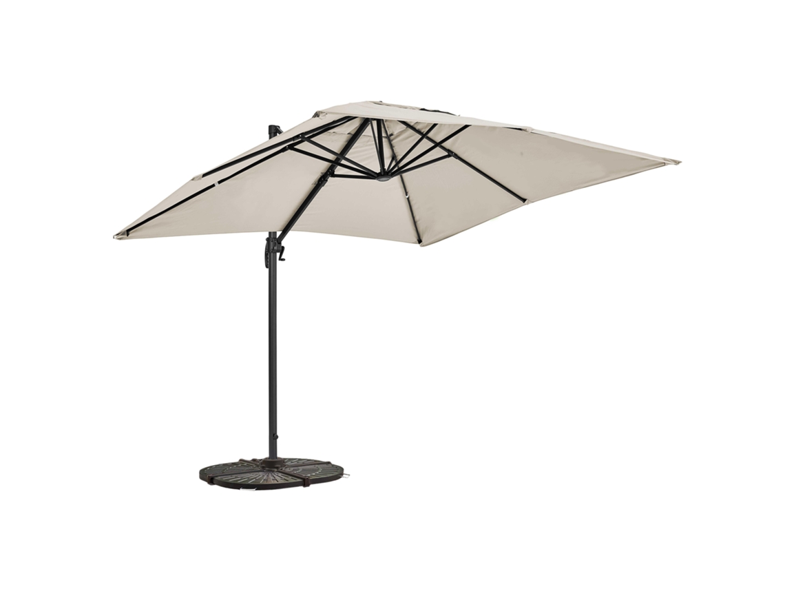 Parasol Excéntrico Orientable A 360° (2 X 3 M) 4 Losas De Lastre