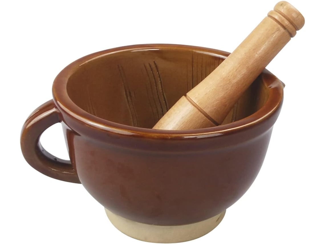 Este Robusto Juego De Mortero Y Maja Es Perfecto Para Moler Ingredientes Secos Húmedos.