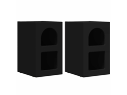 Maison Exclusive - Mesita De Noche 2 Pcs Negro 29,5 X 33,5 X 50 Cm
