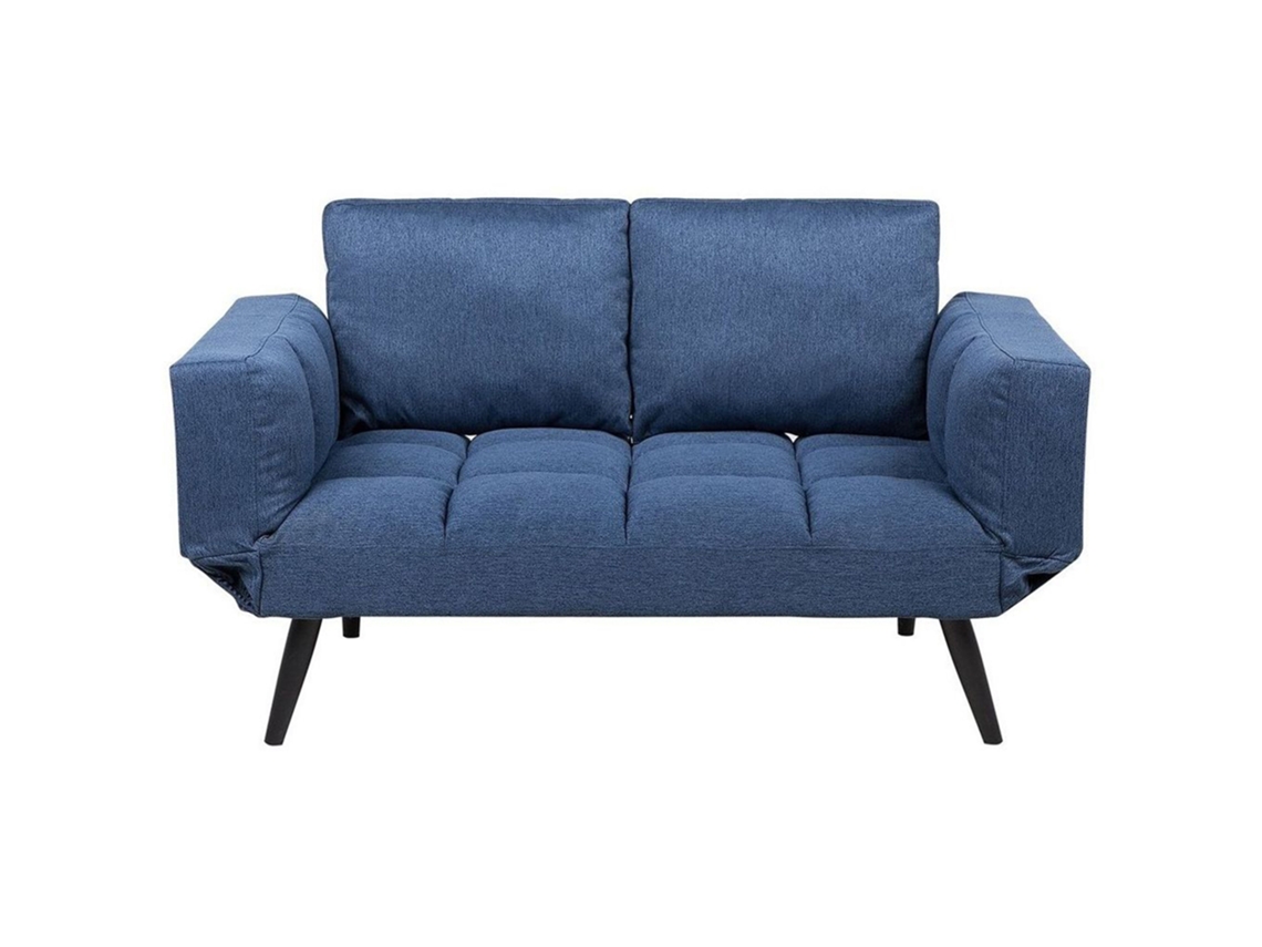 Sofá cama BELIANI Brekke de Poliéster Azul 183x75x90