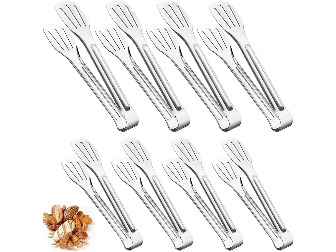 8 Pinzas De Acero Inoxidable Para Cocina, Tamaños 7 Y 9 Pulgadas, Para Asar, Hornear, Servir Y Ensaladas