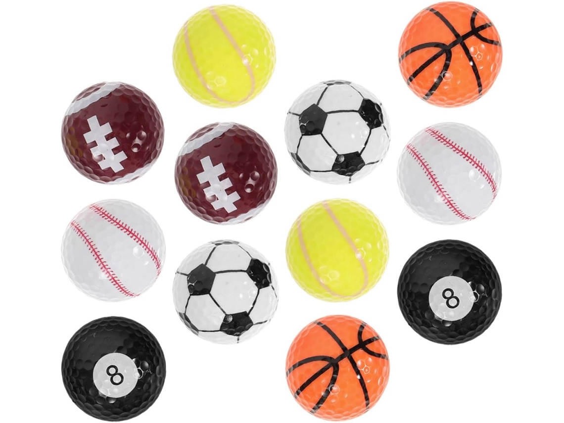 12 Coloridas Pelotas De Golf De Resina Para