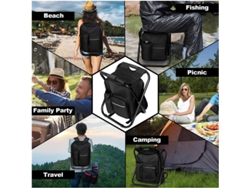 Preta Ipree Cadeira Dobrável Camping Pesca Portátil Mochila Térmica Ideal Piqueniques Caminhadas Atividades Ar Livre