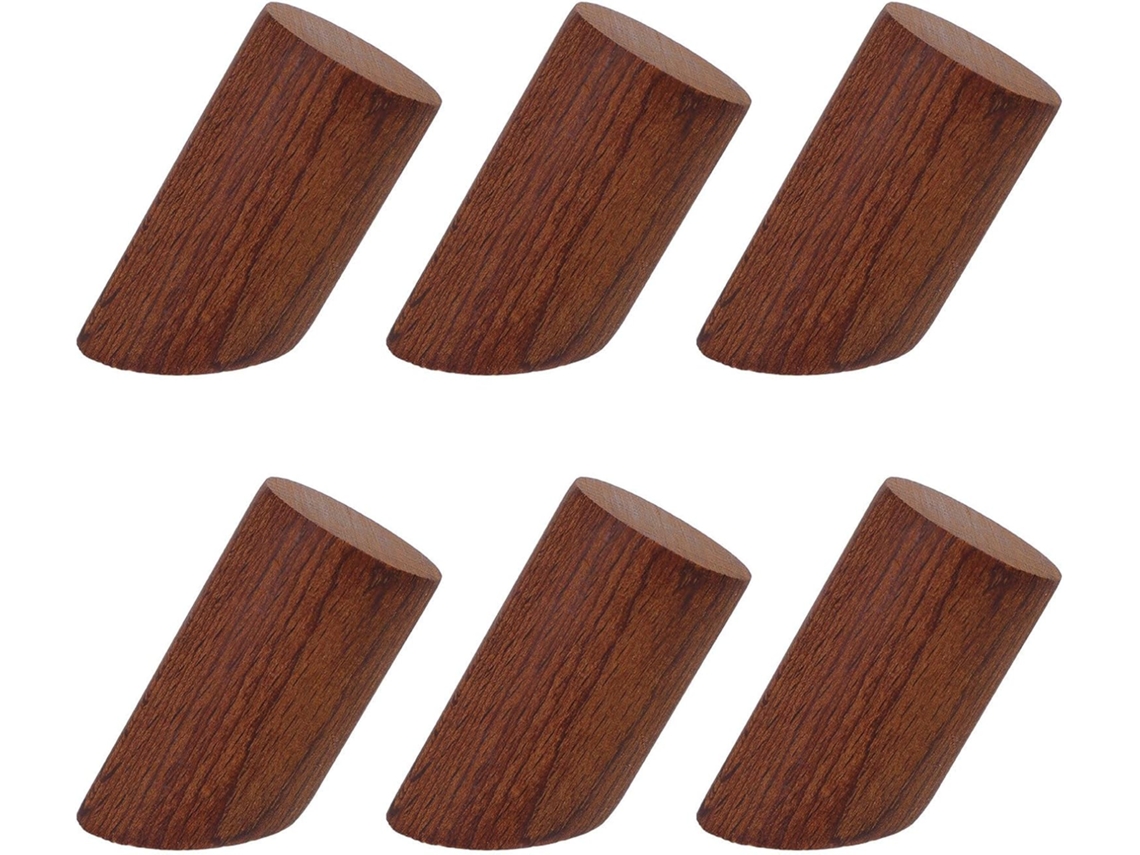 Juego De 6 Ganchos De Pared Rústicos De Madera