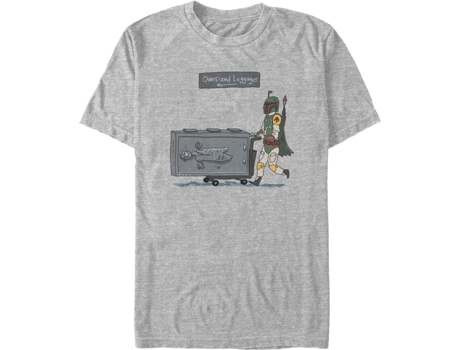 Camiseta Unisexo DEEPSTONE Oversized Luggage Star Wars brezo atlético (XXXL)