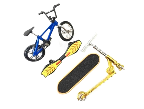 Juguete de Patineta de Dedo de Bicicleta - Patineta, Tabla de Vitalidad Y Juego de Scooter Azul