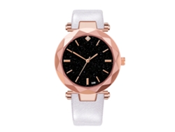 Reloj De Pulsera Analógico Para Hombre Y Mujer Con Correa De Pu, Estilo Moderno, Cuarzo, Blanco.