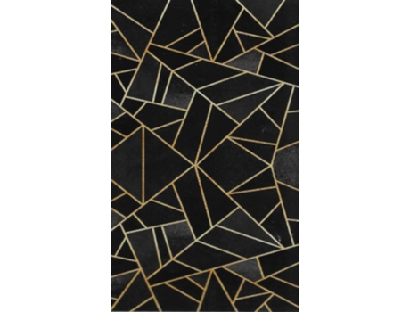 Alfombra MANI TEXTILE Grafic (Negro - Gold 50X80cm)