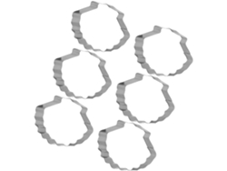 Diseño De Concha, Juego De 6 Cortadores De Galletas De Acero Inoxidable Con Forma De Concha.