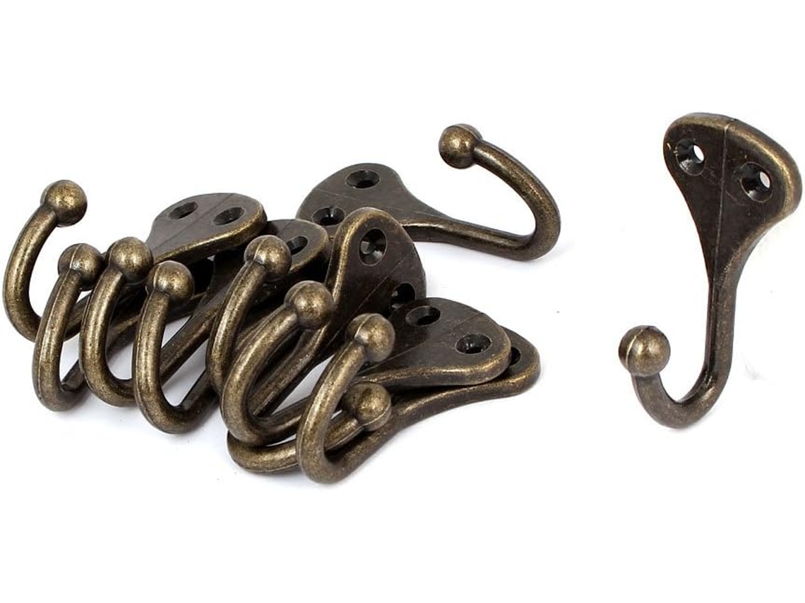 Juego de 10 accesorios de baño con ganchos de aleación de zinc CHABERLU (62x30 mm)