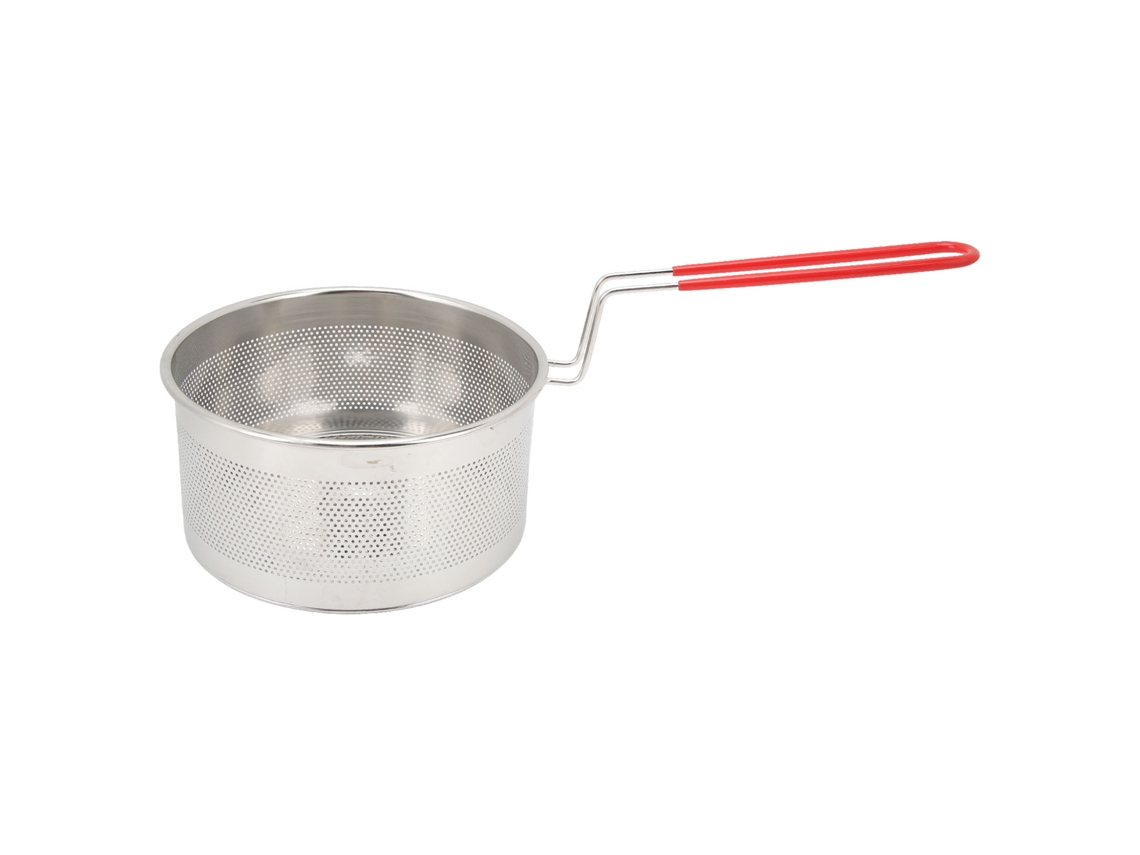 Cesta Redonda Para Freír, Acero Inoxidable 304, Con Asa, Para Patatas Fritas, Cebollas Y Carne, 18 Cm.
