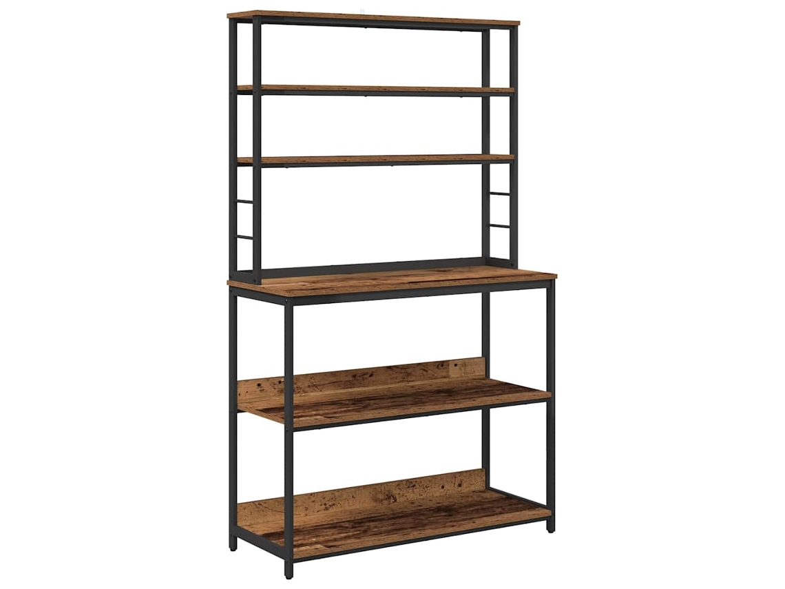 Estante de cocina antiguo de madera de 100x40x168 cm