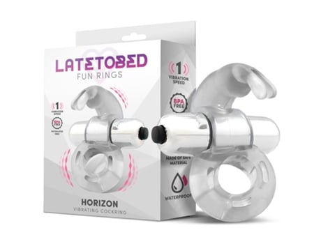 Anillo Vibrador Con Conejito Transparente LATETOBED