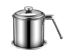 Frasco De Filtro De Aceite De Acero Inoxidable 304 Con Tapa De Malla Fina Para Almacenamiento En La Cocina, 1,3 L